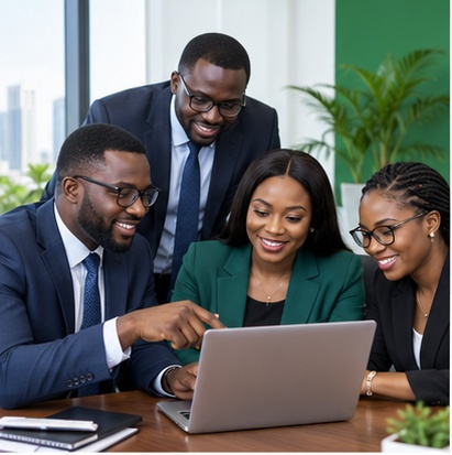 ICT professionals working in a modern technology environment